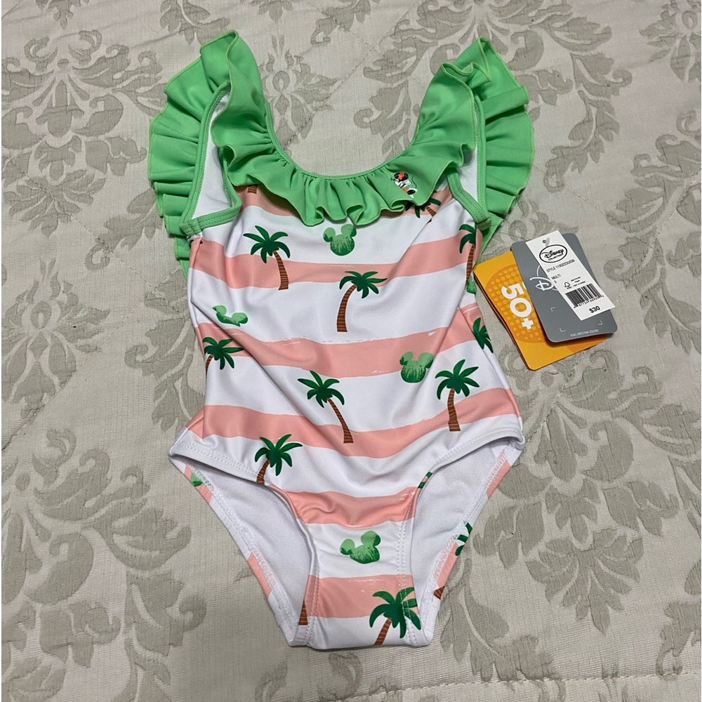 New Disney Collection Little & Big Girls Minnie Mouse One Piece Swimsuit Size 3
